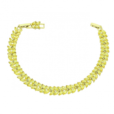 14K BRANSOLETKA POZŁACANA 19,5-17,5 CM 8 MM LUXURY XUPING 88642