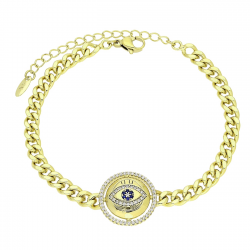 14K BRANSOLETKA POZŁACANA 18+5 CM 17 MM EYE XUPING 88646