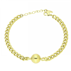 14K BRANSOLETKA POZŁACANA 17+3 CM 10 MM ZŁOTA KULA XUPING 88648