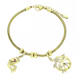 14K BRANSOLETKA POZŁACANA 18+4 CM ELEGANCE XUPING 88649