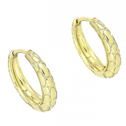 14K KOLCZYKI POZŁACANE 17/4 MM ZŁOTE TRADYCYJNE XUPING 88659