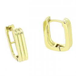 14K KOLCZYKI POZŁACANE 15/4 MM ZŁOTE ELEGANTKI XUPING 88666