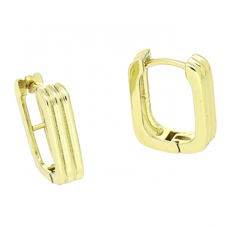 14K KOLCZYKI POZŁACANE 15/4 MM ZŁOTE ELEGANTKI XUPING 88666