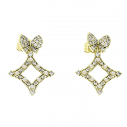 14K KOLCZYKI POZŁACANE 24/17 MM PEREŁEK ELEGANCJA XUPING 88667