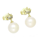14K KOLCZYKI POZŁACANE 19/10 MM PERŁA W KORONIE XUPING 88672
