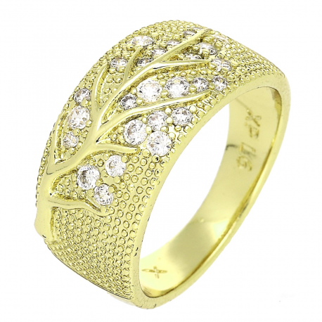 14K PIERŚCIONEK POZŁACANY 10 MM DRZEWO ŻYCIA XUPING 88687