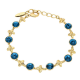 BRANSOLETKA POZŁACANA 17+3 CM 8 MM MONTANA BLUE CRYSTAL XUPING 88692