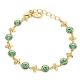 BRANSOLETKA POZŁACANA 17+3 CM 8 MM EMERALD CRYSTAL XUPING 88693