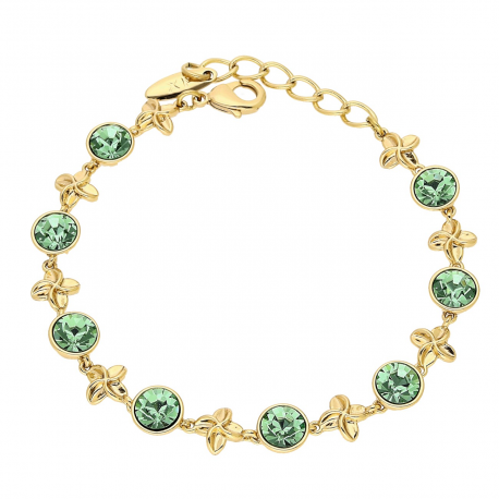 BRANSOLETKA POZŁACANA 17+3 CM 8 MM EMERALD CRYSTAL XUPING 88693