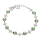 BRANSOLETKA RODOWANA 17+3 CM 8 MM EMERALD CRYSTAL XUPING 88697