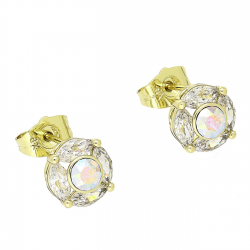 KOLCZYKI POZŁACANE 10 MM AB CRYSTAL XUPING 88700