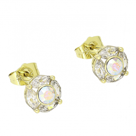 KOLCZYKI POZŁACANE 10 MM AB CRYSTAL XUPING 88700