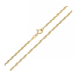 ŁAŃCUSZEK POZŁACANY 45 CM 2,2 MM SINGAPURKA TWARDA XUPING 88702