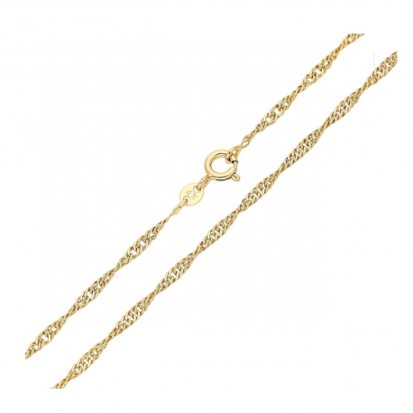 ŁAŃCUSZEK POZŁACANY 60 CM 2,2 MM SINGAPURKA XUPING 88703