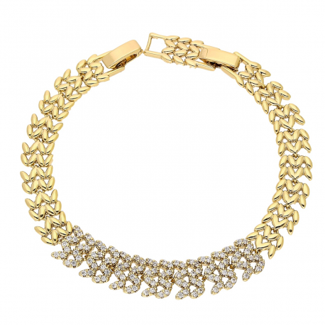 BRANSOLETKA POZŁACANA 19-17 CM 10 MM ELEGANCE XUPING 88753