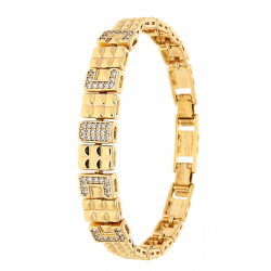 BRANSOLETKA POZŁACANA 18,5-16,5 CM 10 MM ELEGANCE XUPING 88754
