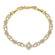 BRANSOLETKA POZŁACANA 20-17,5-16 CM 12 MM BRYLANTOWA ELEGANCJA XUPING 88758