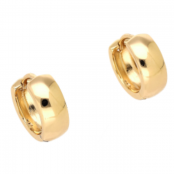KOLCZYKI POZŁACANE 13/6 MM ZŁOTE KÓŁKA XUPING 88815