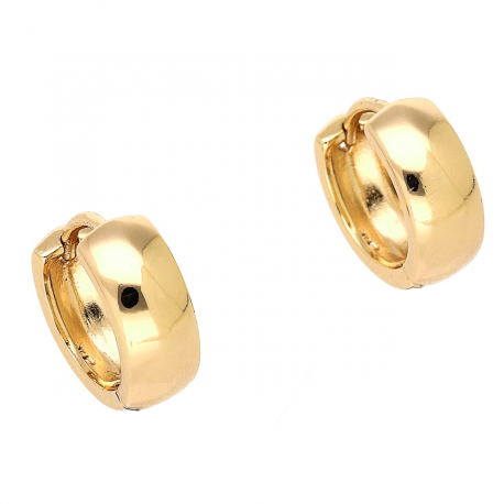 KOLCZYKI POZŁACANE 13/6 MM ZŁOTE KÓŁKA XUPING 88815
