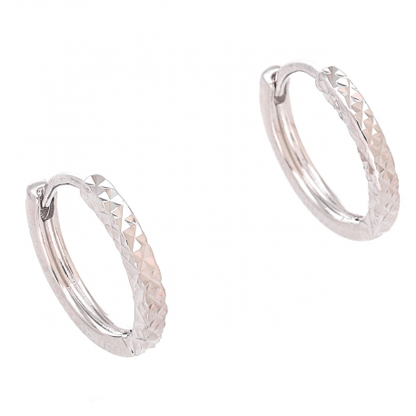 KOLCZYKI PLATYNOWANE 14/2 MM KÓŁKA DIAMENTOWANE XUPING 88817