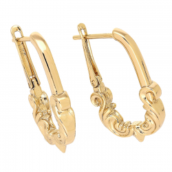 KOLCZYKI POZŁACANE 24/4 MM ZŁOTE ELEGANTKI XUPING 88863