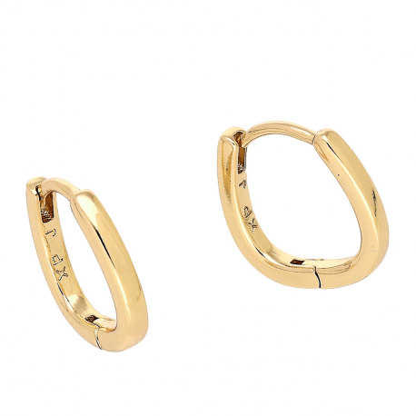 KOLCZYKI POZŁACANE 14/2 MM ZŁOTE ELEGANTKI XUPING 88867
