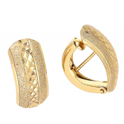 KOLCZYKI POZŁACANE 17/8 MM TRADYCYJNE DIAMENTOWANE XUPING 88868