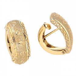 KOLCZYKI POZŁACANE 17/8 MM TRADYCYJNE DIAMENTOWANE XUPING 88869
