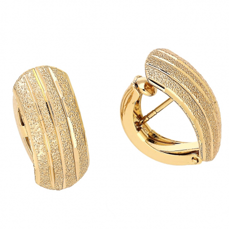 KOLCZYKI POZŁACANE 17/8 MM TRADYCYJNE DIAMENTOWANE XUPING 88870