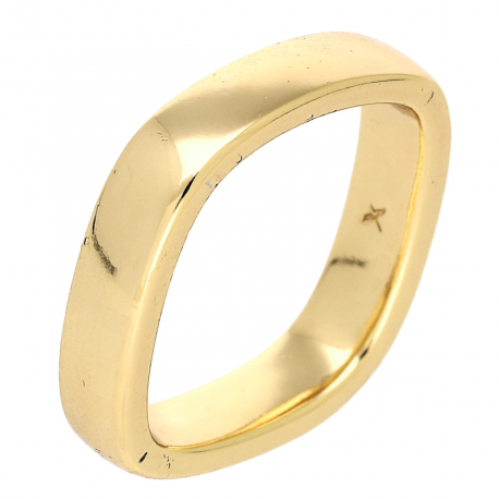OBRĄCZKA POZŁACANA 5 MM KWADRAOWA XUPING 88928