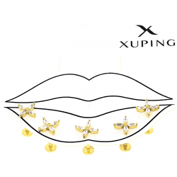 KOLCZYK POZŁACANY 8/8 MM 1 SZTUKA S.STEEL TTM PIERCING XUPING 88989