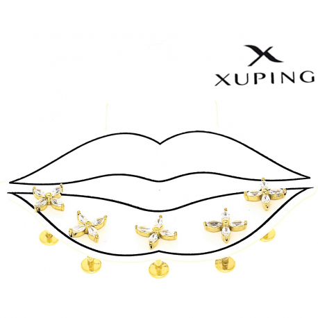 KOLCZYK POZŁACANY 8/8 MM 1 SZTUKA S.STEEL TTM PIERCING XUPING 88989