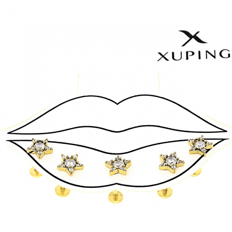 KOLCZYK POZŁACANY 6 MM 1 SZTUKA S.STEEL TTM PIERCING XUPING 88994