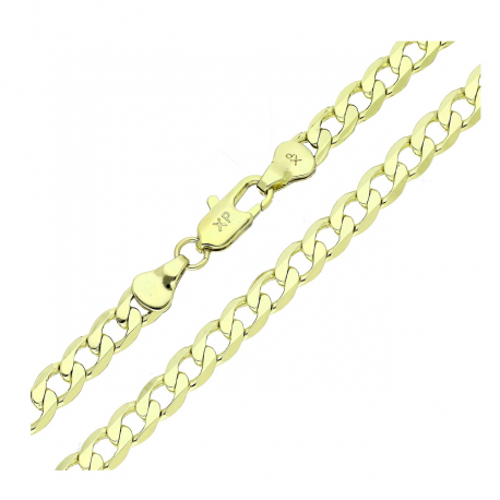 14k ŁAŃCUSZEK POZŁACANY 70 CM 6 MM PANCERKA XUPING 89044
