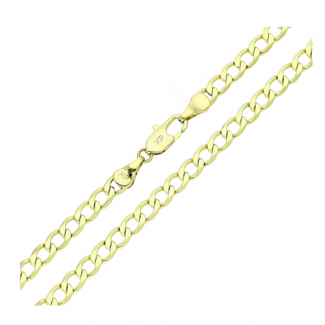 14k ŁAŃCUSZEK POZŁACANY 60 CM 4,3 MM PANCERKA XUPING 89045