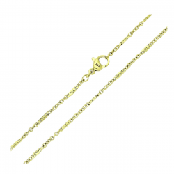 14k ŁAŃCUSZEK POZŁACANY 45 CM 1,7 MM ROLO PRZEKLEPKI XUPING 89063