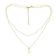 14K CELEBRYTKA POZŁACANA 39+3 CM PERŁOWA ELEGANCJA XUPING 89087
