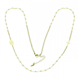 14K CELEBRYTKA POZŁACANA 62+5 CM KRZYŻYK I MEDALIK XUPING 89090