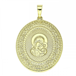 14K ZAWIESZKA POZŁACANA 45/25 MM MEDALIK XUPING 89092