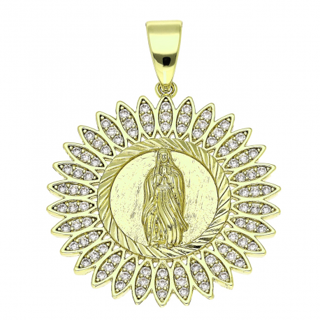 14K ZAWIESZKA POZŁACANA 39/30 MM MEDALIK XUPING 89093