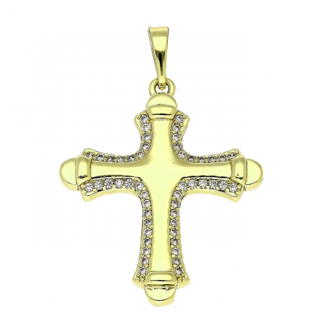 14K ZAWIESZKA POZŁACANA 39/27 MM KRZYŻYK XUPING 89096