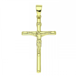 14K ZAWIESZKA POZŁACANA 55/25 MM KRZYŻYK XUPING 89097