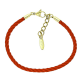 14K BRANSOLETKA POZŁACANA 18+3 CM 3 MM RED STRING XUPING 89110