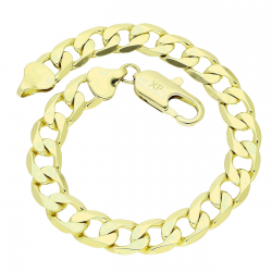 14K BRANSOLETKA NA KOSTKĘ NOGI 25 CM 10,5 MM PANCERKA XUPING 89111