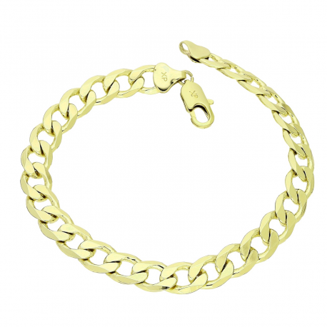 14K BRANSOLETKA NA KOSTKĘ NOGI 25 CM 8,5 MM PANCERKA XUPING 89112