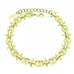 14K BRANSOLETKA POZŁACANA 19+4 CM 10 MM SAMO ZŁOTO XUPING 89119