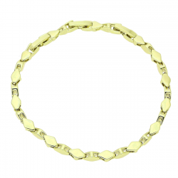 14K BRANSOLETKA POZŁACANA 20-18-16 CM 4 MM SAMO ZŁOTO XUPING 89120