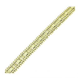 14K BRANSOLETKA POZŁACANA 19 CM 10,5 MM SAMO ZŁOTO XUPING 89121