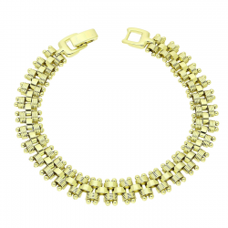 14K BRANSOLETKA POZŁACANA 19 CM 10 MM SAMO ZŁOTO XUPING 89122