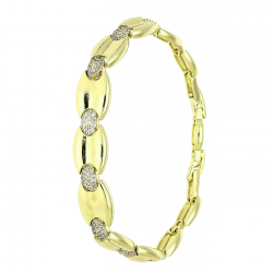 14K BRANSOLETKA POZŁACANA 19-17 CM 10 MM ELEGANCE XUPING 89125